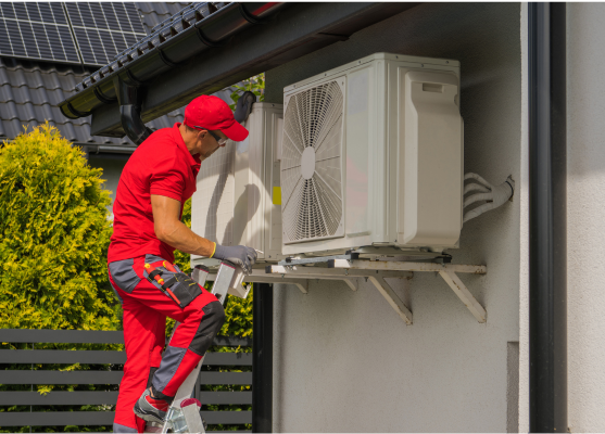 Experienced HVAC installation experts setting up a new system
