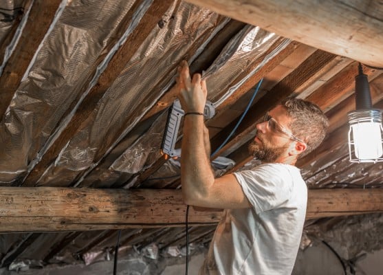 Airtight insulation for improved indoor air quality during home renovation